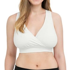 Kindred Bravely French Terry Racerback Nursing & Sleep Bra White Size Busty-M